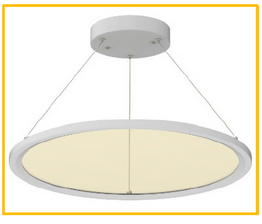 Cyanlite LED round panel light for direct and indirect light transparent